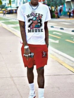 Letter Pattern Loose Shorts Sets