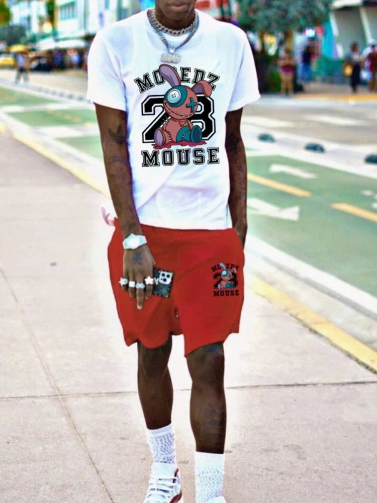 Letter Pattern Loose Shorts Sets 3 Letter Pattern Loose Shorts Sets
