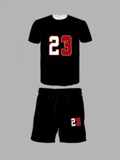 Number Printed Loose Short Suit -FlexTrend Store P 20240510155016623 383