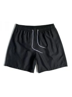 Drawstring Mid-rise Loose Short Pants