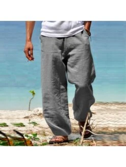 Solid Color High Rise Oversized Long Pant