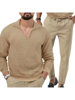 Solid Color Long Sleeve Baggy Long Sets -FlexTrend Store P 20240604122006553 325