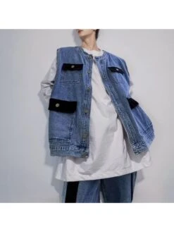 Colorblock Crewneck Loose Long Sets -FlexTrend Store P 20240604144009281 294