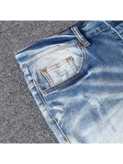 Colorblock Cotton Skinny Jeans -FlexTrend Store P 20240605193603282 907