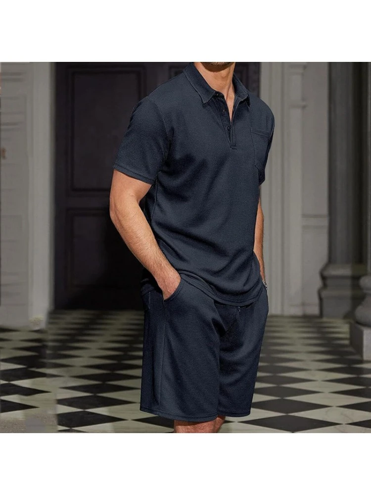 Drawstring Short Sleeve Fitted Short Sets 3 Drawstring Short Sleeve Fitted Short Sets - Image 2