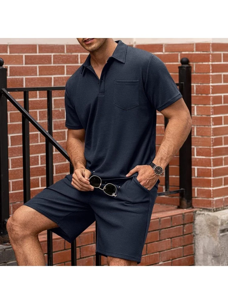 Drawstring Short Sleeve Fitted Short Sets 4 Drawstring Short Sleeve Fitted Short Sets - Image 3