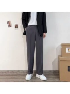 Solid Color Mid-rise Skinny Long Pant -FlexTrend Store P 20240608162006119 908