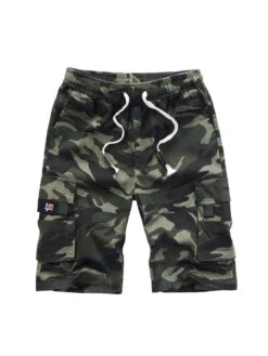 Camouflage Cotton Mid-rise Short Pants