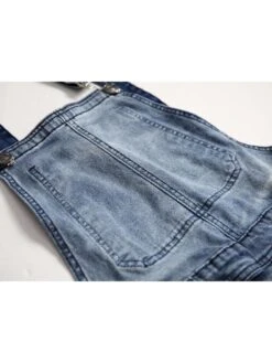 Solid Color Cotton Overalls Jeans -FlexTrend Store P 20240611113629966 437