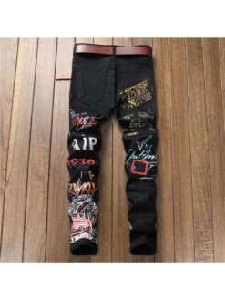 Digital Printing Cotton Slim Jeans -FlexTrend Store P 20240611120021208 185