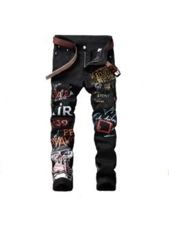 Digital Printing Cotton Slim Jeans -FlexTrend Store P 20240611120021745 338