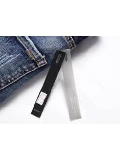 Letter Pattern Cotton Fitted Jeans -FlexTrend Store P 20240613134030822 316