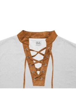 Colorblock Tie-wrap V Neck Men's Short Sets -FlexTrend Store P 20240614093605567 594