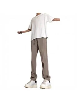 Solid Color Mid-rise Springy Long Pant & Cropped -FlexTrend Store P 20240617145211373 507