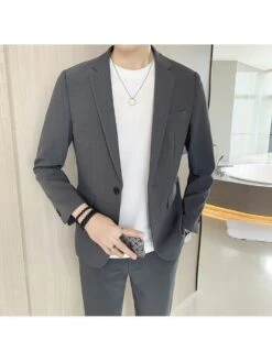 Solid Color Long Sleeve Fitted Three-Piece Long Sets -FlexTrend Store P 20240617181209299 718