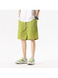 Solid Color Mid-rise Loose Short Pants 7 Solid Color Mid-rise Loose Short Pants -FlexTrend Store P 20240618144807023 407