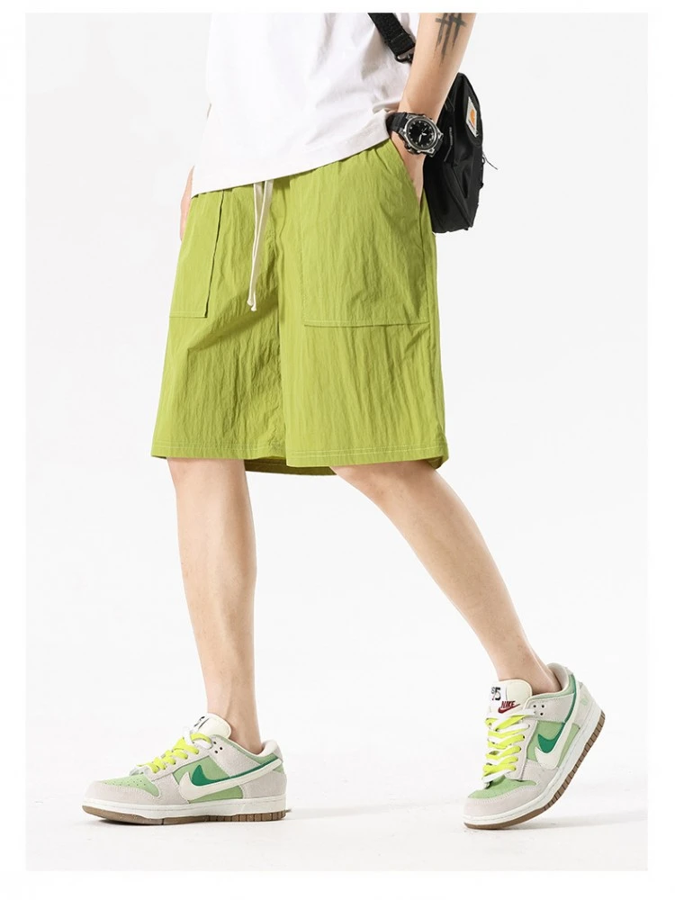 Solid Color Mid-rise Loose Short Pants 5 Solid Color Mid-rise Loose Short Pants - Image 3