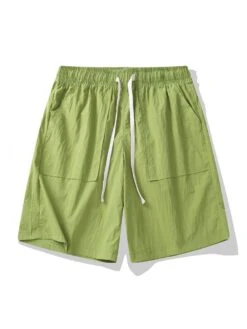 Solid Color Mid-rise Loose Short Pants 9 Solid Color Mid-rise Loose Short Pants -FlexTrend Store P 20240618144808234 539