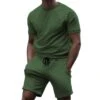 Crewneck Short Sleeve Fitted Gym Short Sets -FlexTrend Store P 20240619103602003 620