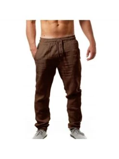 Solid Color Knitting Lace-Up Men's Long Pant -FlexTrend Store P 20240620105613787 609