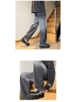 Colorblock Denim Mid-rise Jeans -FlexTrend Store P 20240621134015214 774