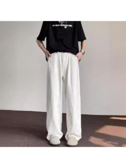 Washed Denim Mid-rise Jeans -FlexTrend Store P 20240621135607404 587