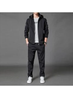 Hooded Long Sleeve Loose Long Sets